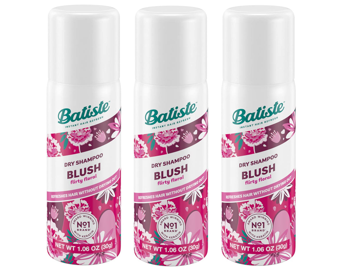 Batiste champú seco Floral y Frutal Rosado, botella para refrescar el peinado rápidamente.