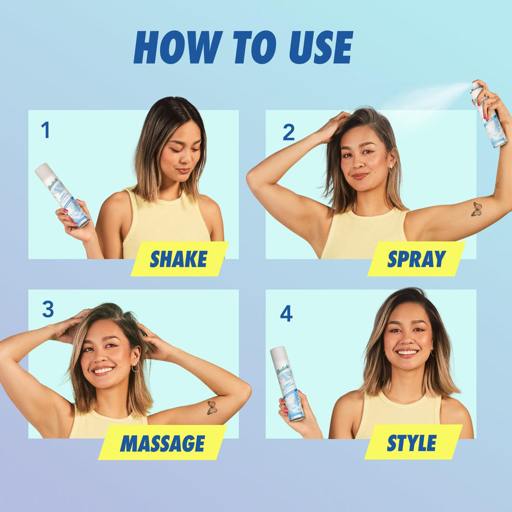 Batiste brush and style after applying for a refreshed look.