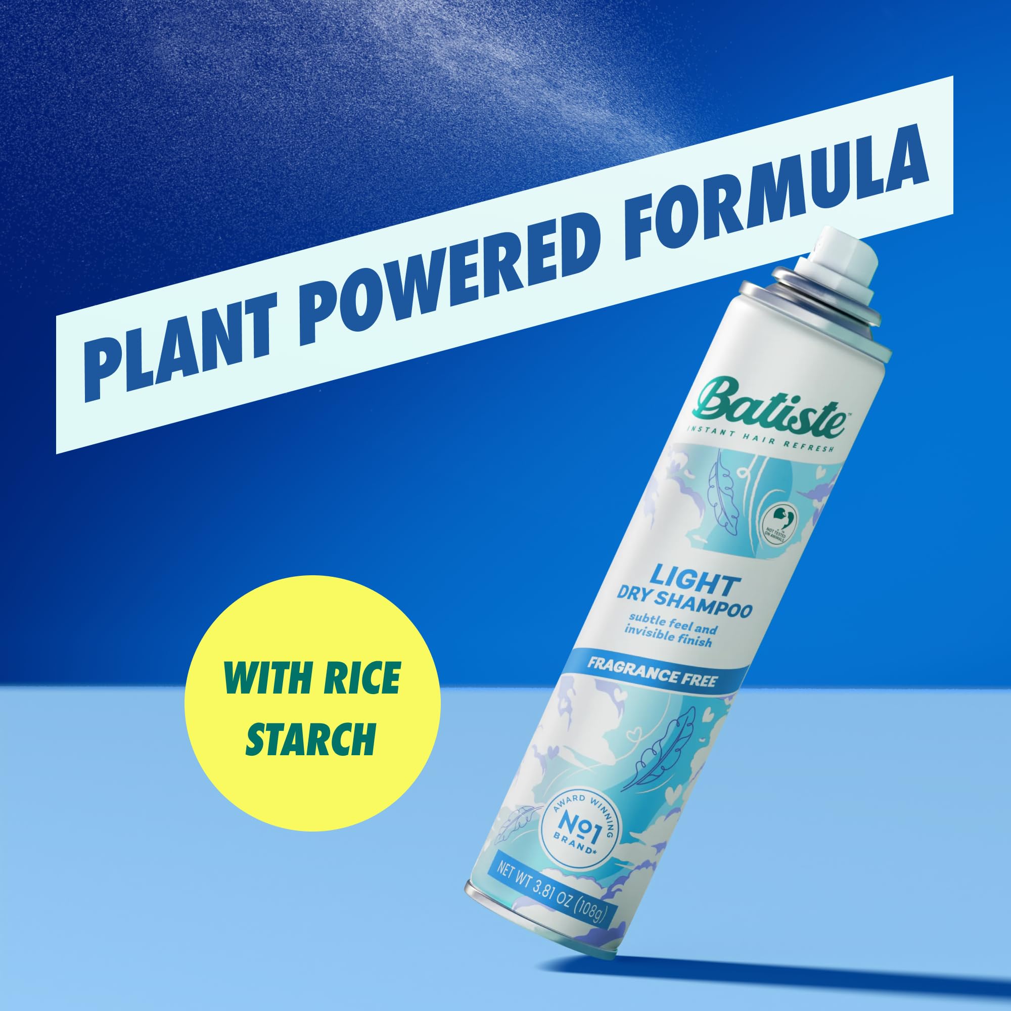 Batiste massage-in technique to blend dry shampoo morning routine.