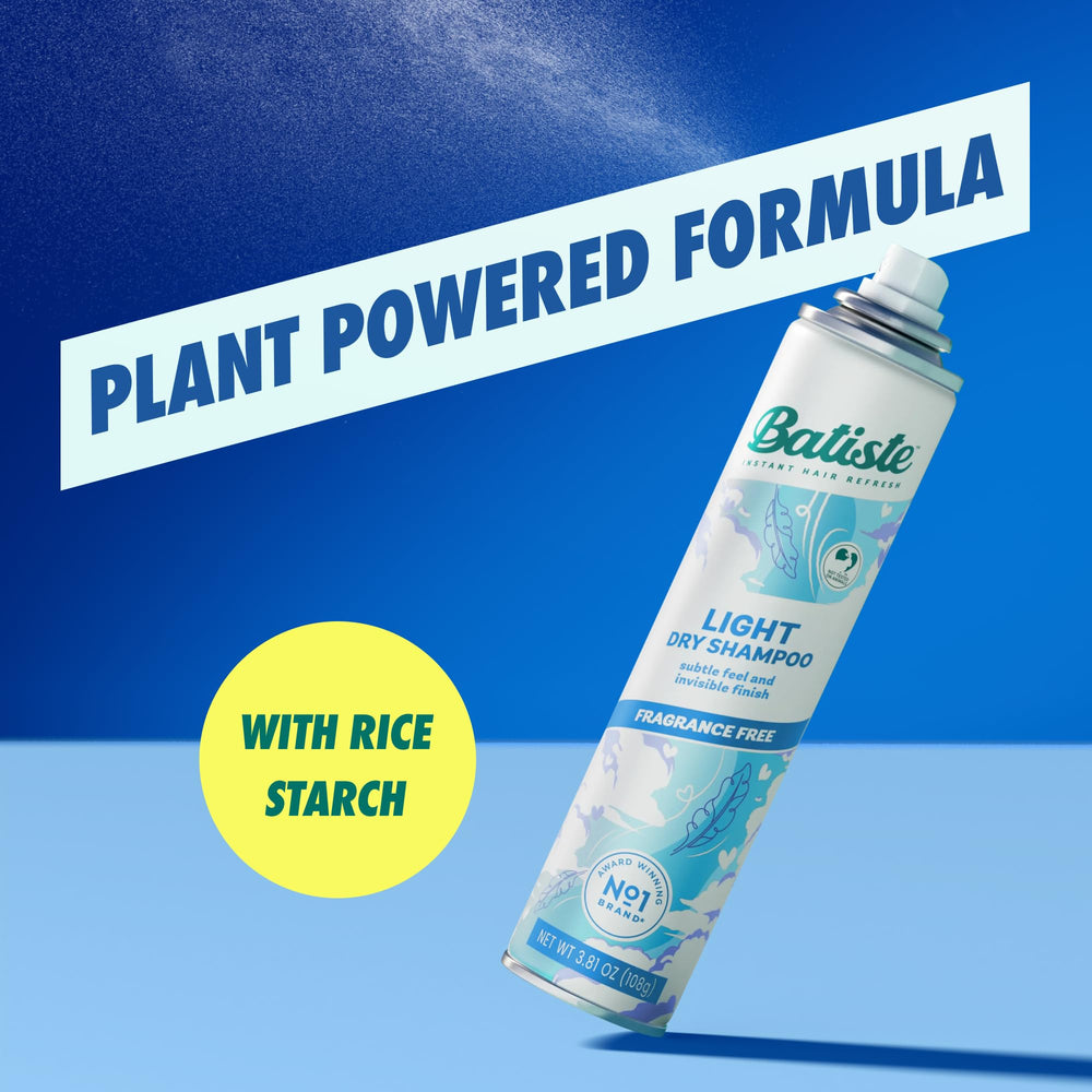 Batiste massage-in technique to blend dry shampoo morning routine.