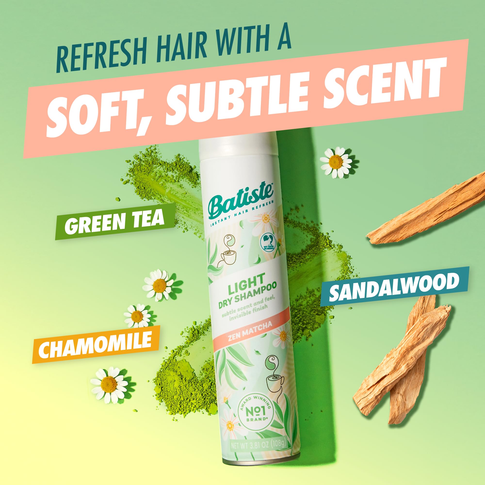 Batiste Light Zen Matcha: aroma sutil para peinados frescos