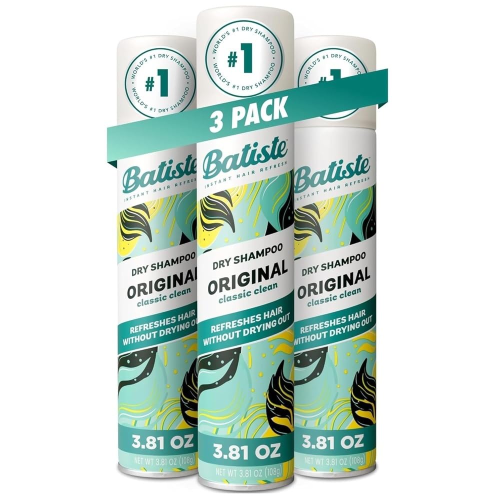 Batiste Original champú seco en botella, refresca el cabello sin agua y da cuerpo.