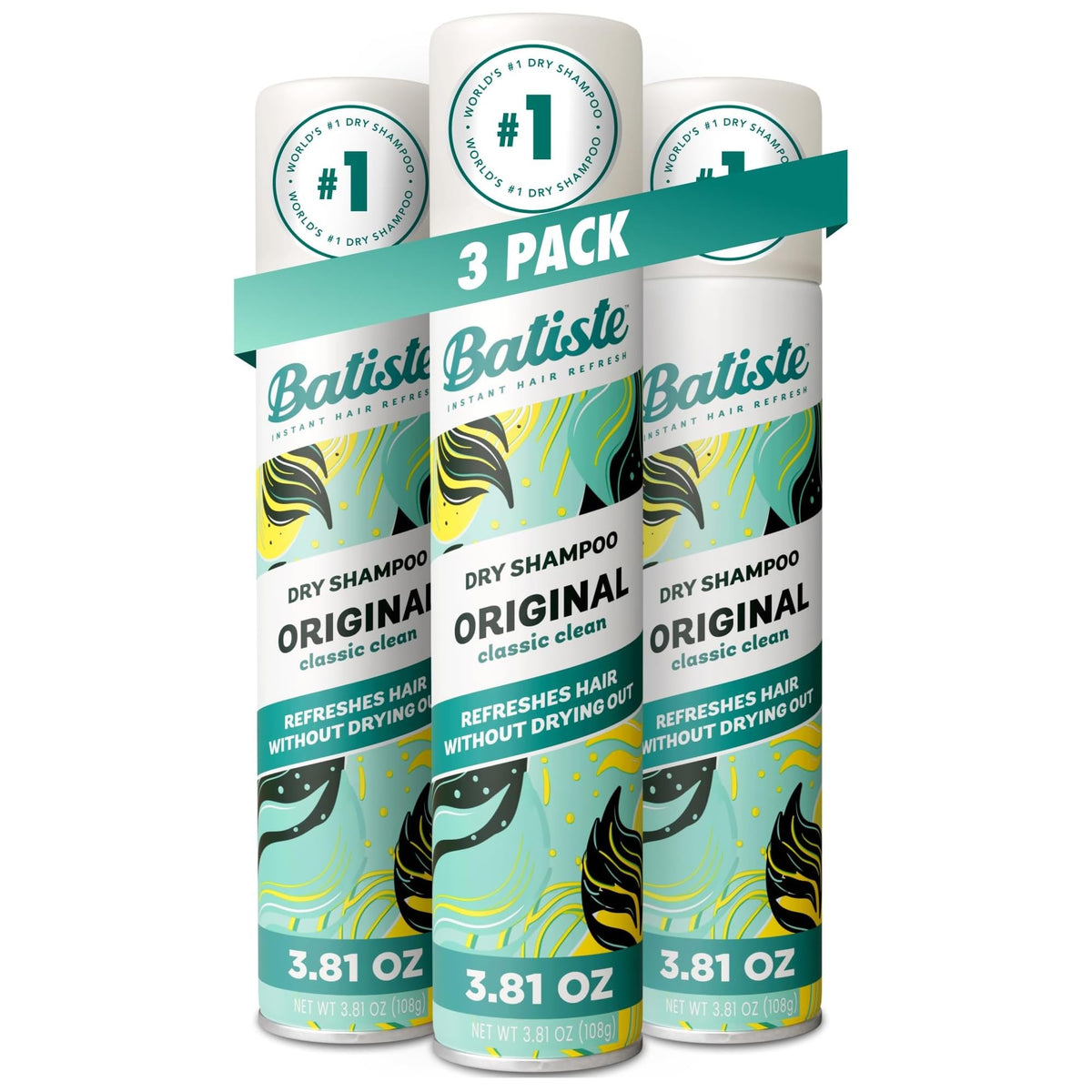 Batiste Original three-pack bottles shown for easy on-the-go refresh.