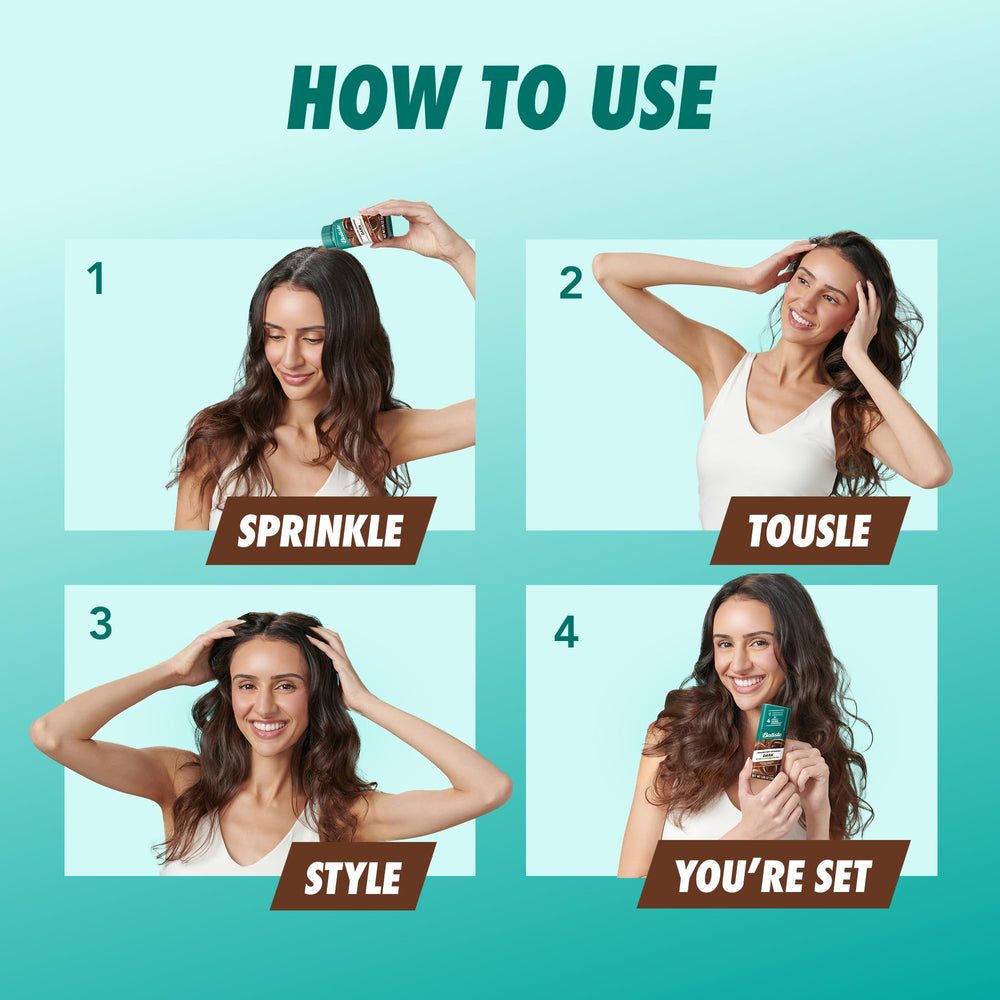 Batiste Polvo Seco para Cabello Oscuro: revitaliza cabello oscuro sin residuos visibles.