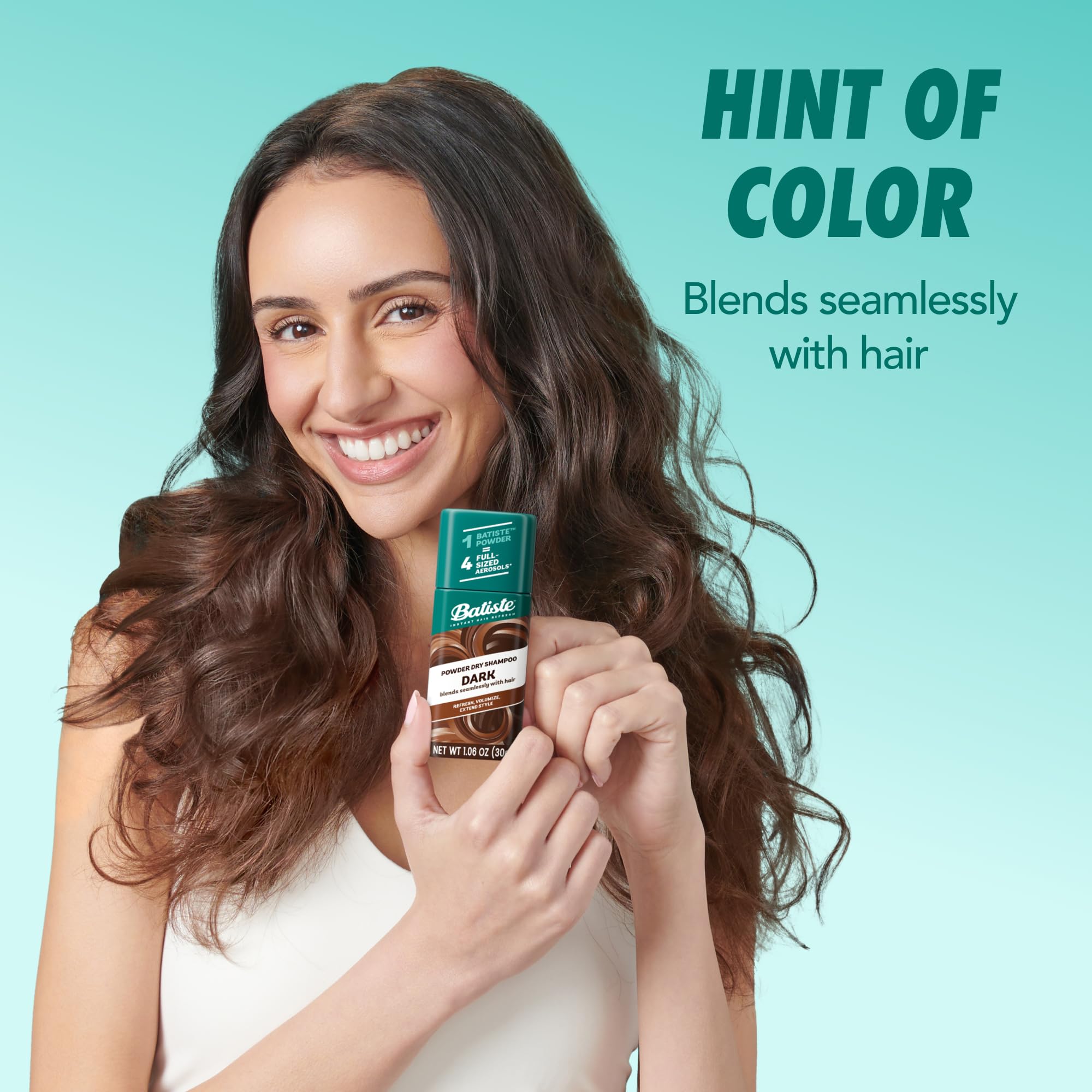 Batiste Polvo Seco para Cabello Oscuro: tamaño de viaje ideal para la bolsa.