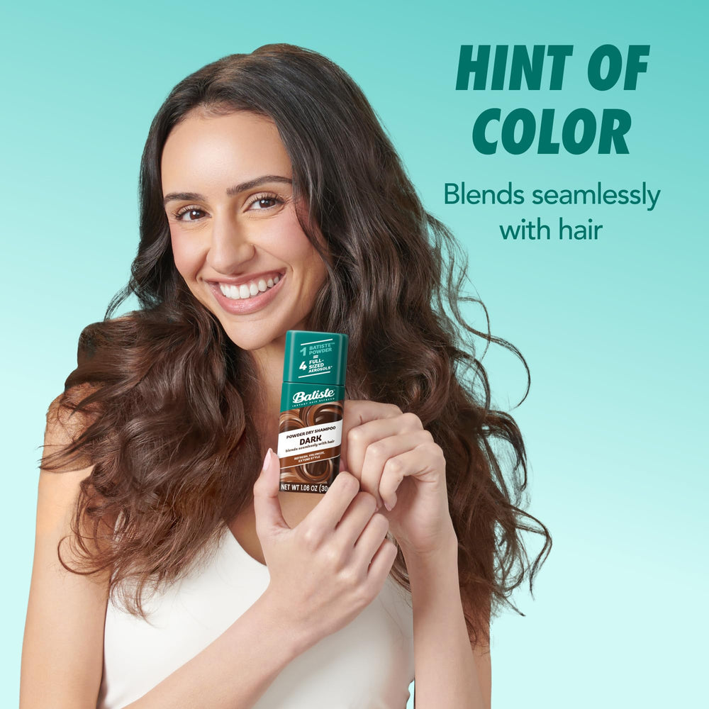 Batiste Polvo Seco para Cabello Oscuro: tamaño de viaje ideal para la bolsa.