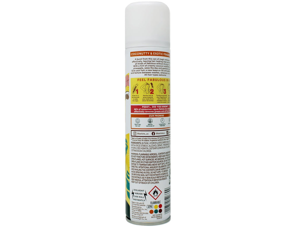 Batiste Tropical spray: aplicación rápida para texturizar el cabello entre lavados.