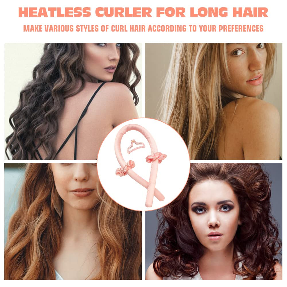 BATOUDE hair clip securely holds no heat curls during sleep pink