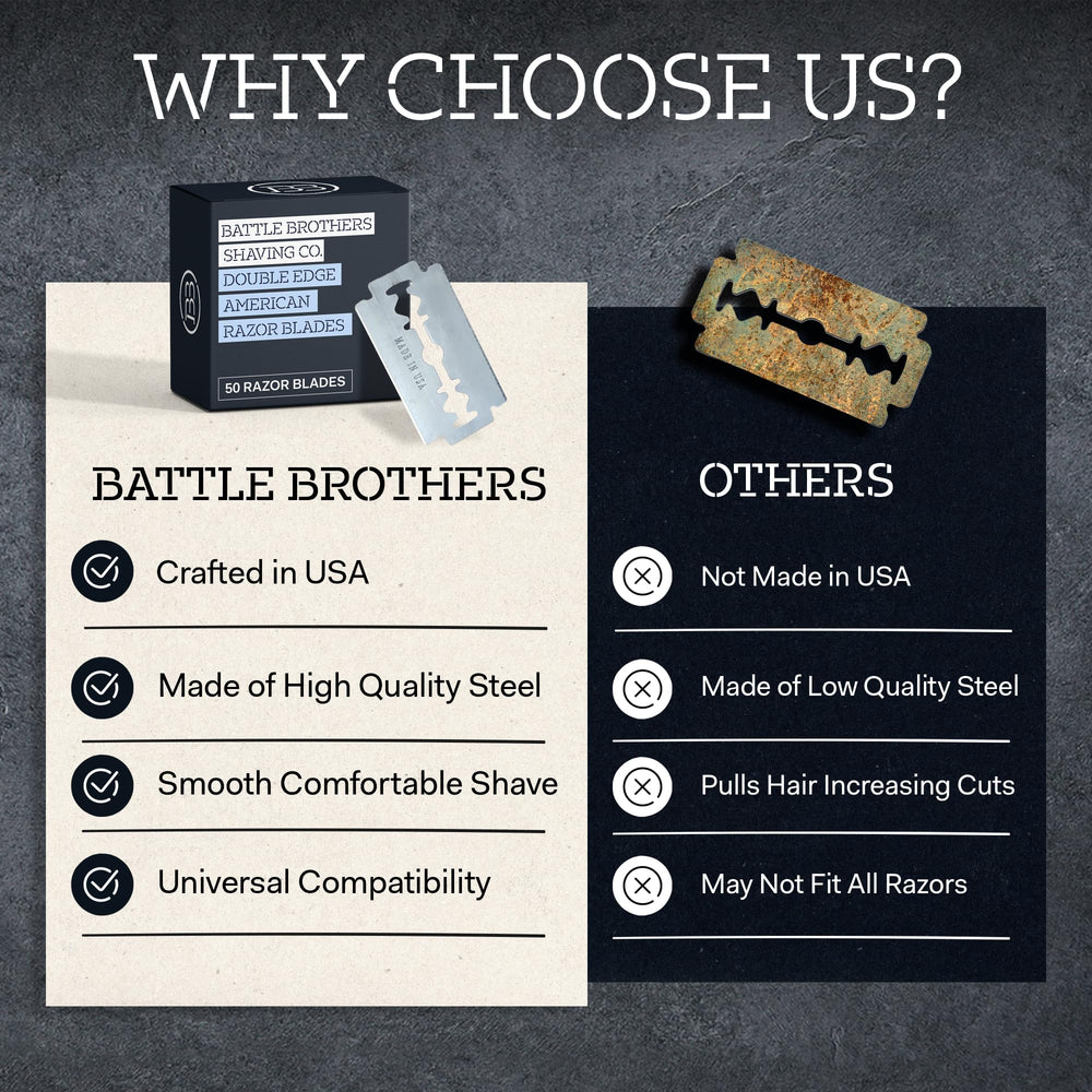 Battle Brothers 50-pack packaging emphasizes value and durability.
