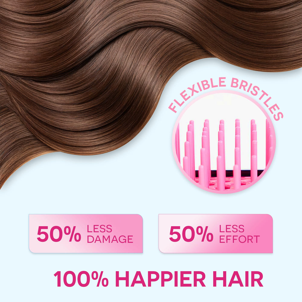Bautero Sakura Blossom brush suitable for all hair types in daily routines.