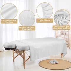 Bavlesfuire fitted sheet for massage tables provides a snug, wrinkle-free surface