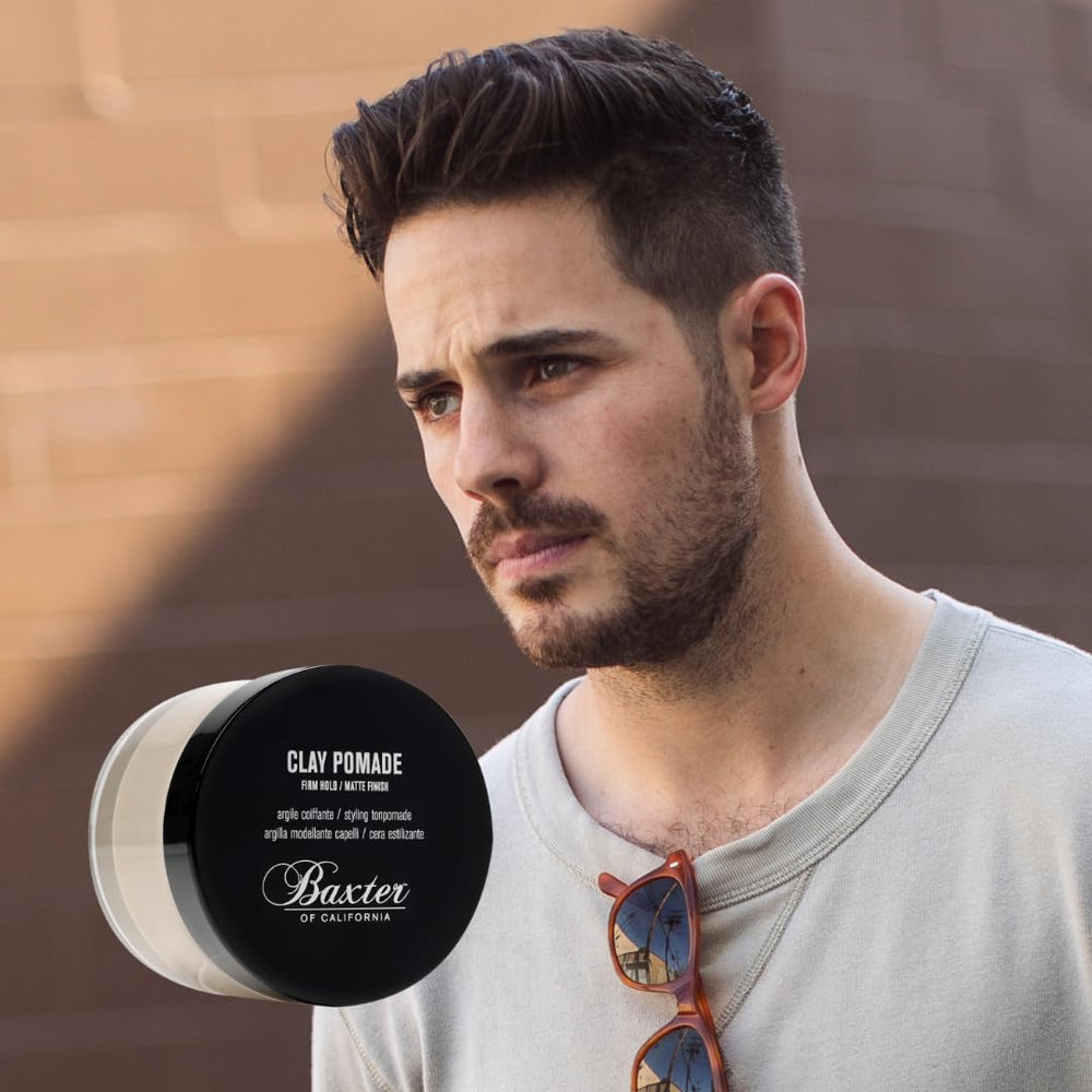 Application glide of Baxter of California Clay Pomade for easy styling