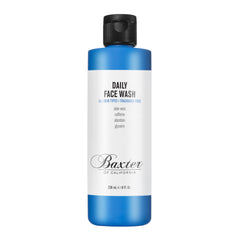 Baxter of California Daily Face Wash bottle, fragrance-free formula for all skin types.