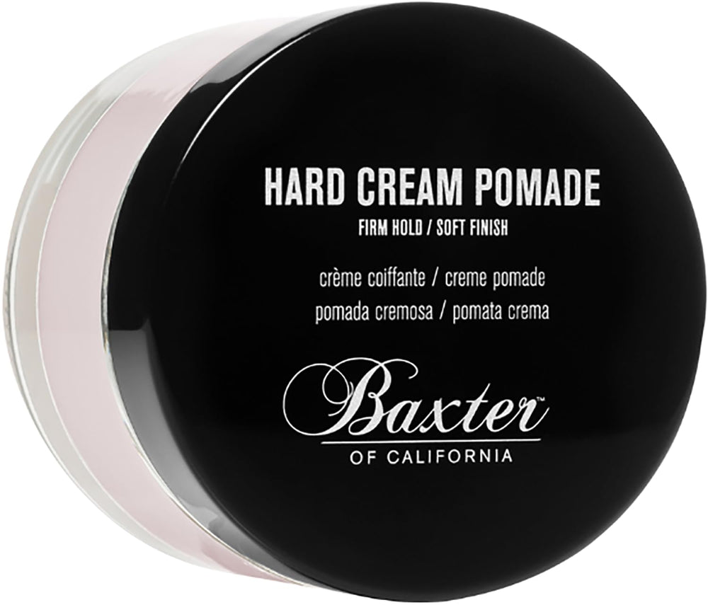 Baxter of California Hard Cream Pomade envase, fijación firme para estilos duraderos