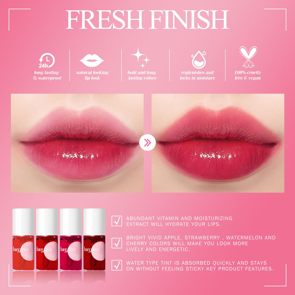 bayfree tintes labiales colores frutales para un look fresco