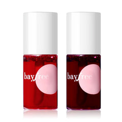 bayfree lip tint set packaging highlights a portable design for quick on-the-go touch-ups.