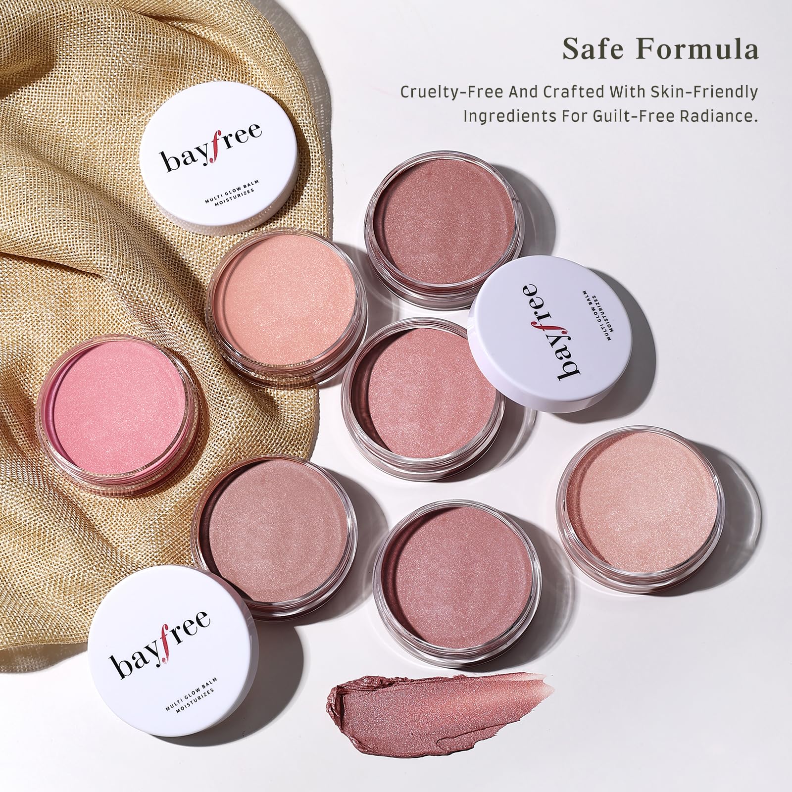 bayfree Multi Glow Balm aplicación construible para intensidad variable
