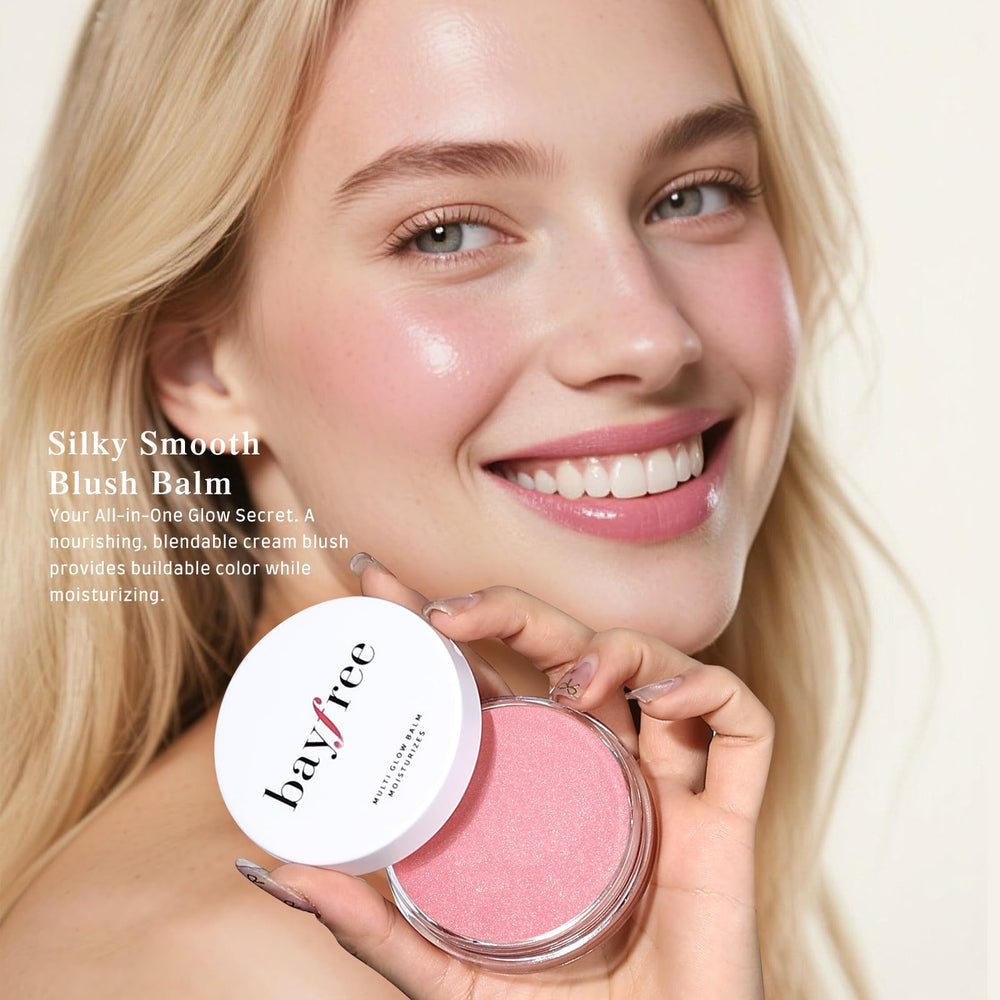 bayfree Multi Glow Balm envase compacto para llevar