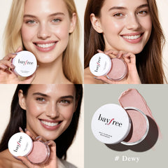 bayfree Multi Glow Balm en las mejillas para un colorete hidratante