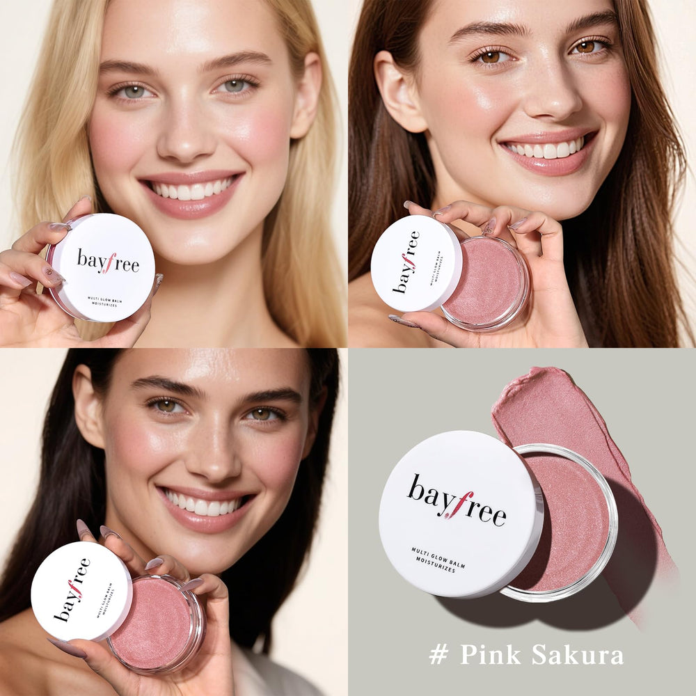 bayfree Multi Glow Balm textura cremosa para rubor natural.