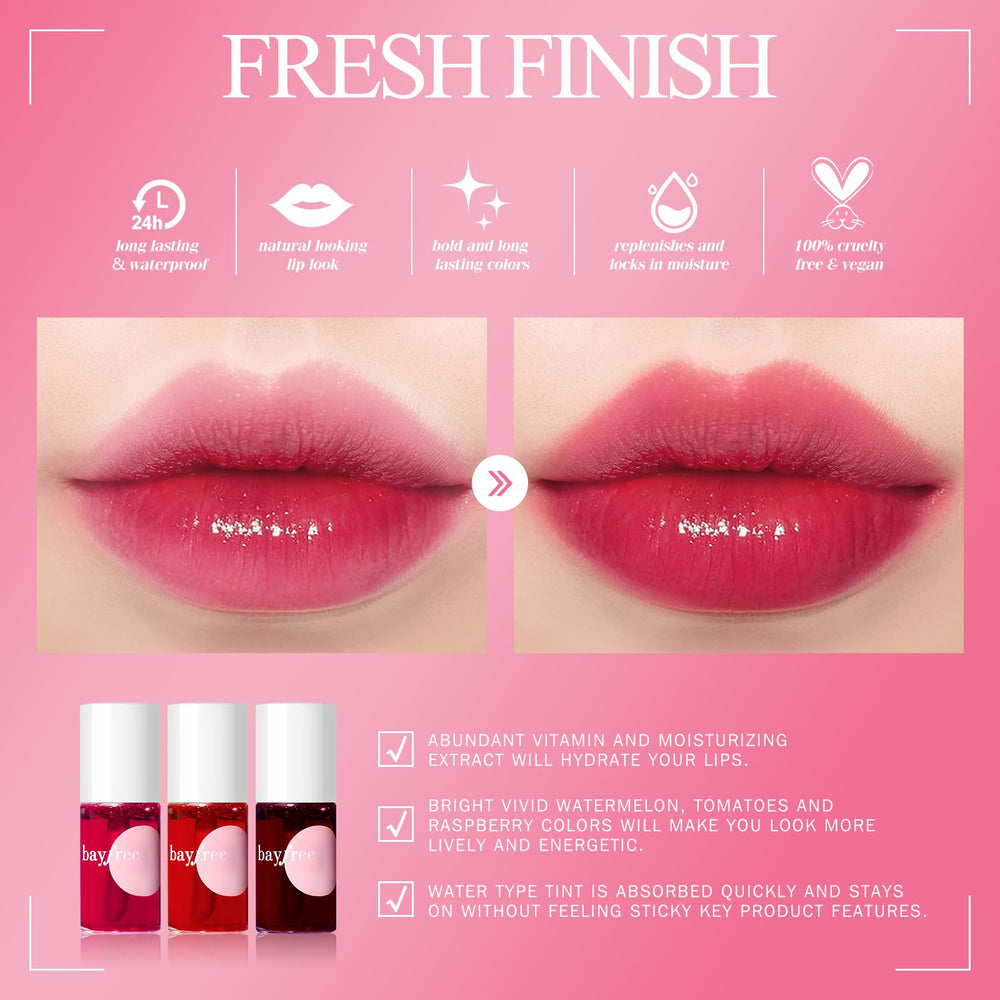 Bayfree tintes labiales a prueba de agua para todo el día
