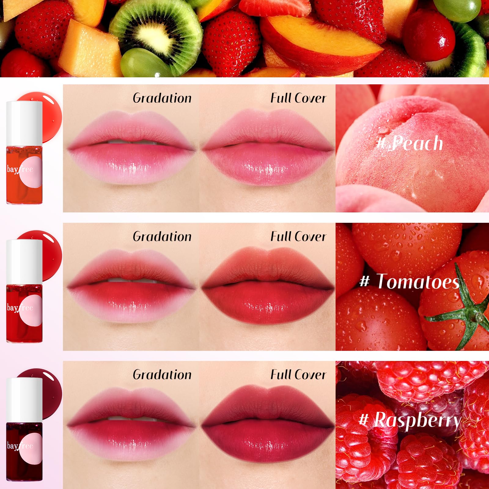 Bayfree Tinte Labial dos en uno: rubor líquido para rostro.