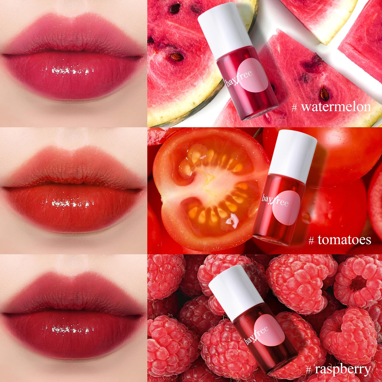 Bayfree tintes labiales y mejillas con pigmentación vibrante