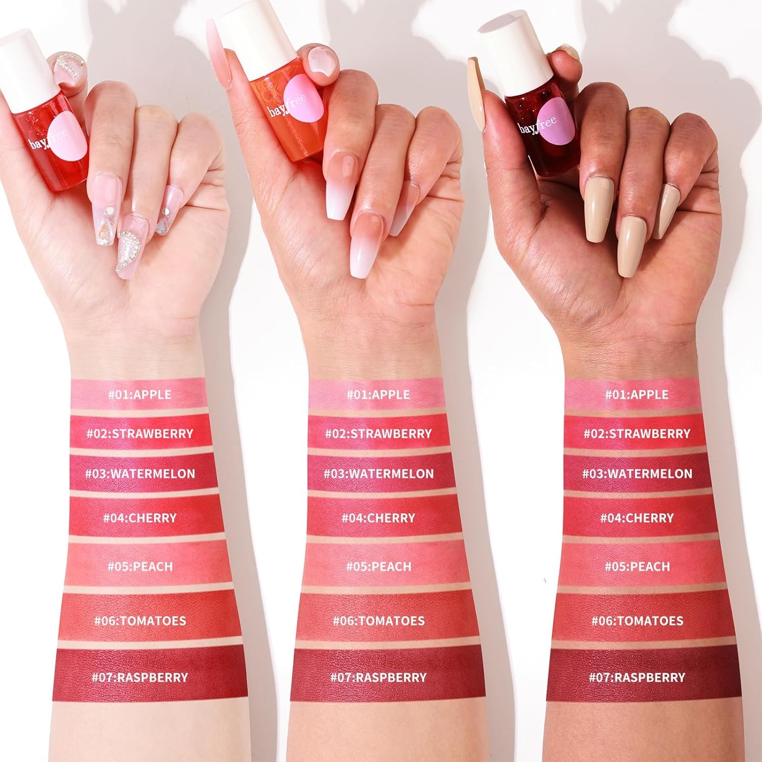 bayfree transfer-proof makeup test confirms kiss-proof wear throughout the day.