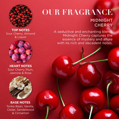 Burbujas de baño Midnight Cherry para un momento de relajación sensorial.