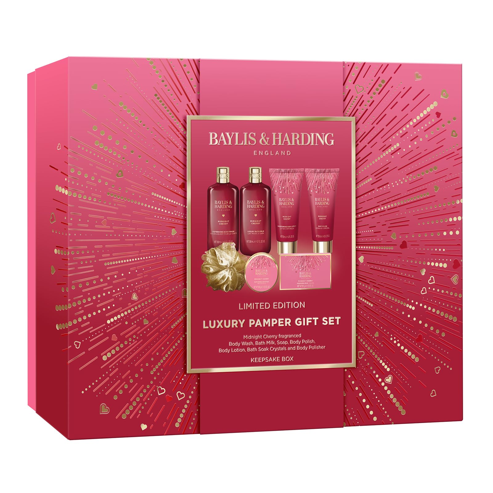 Baylis & Harding Midnight Cherry keepsake box for stylish gifting.
