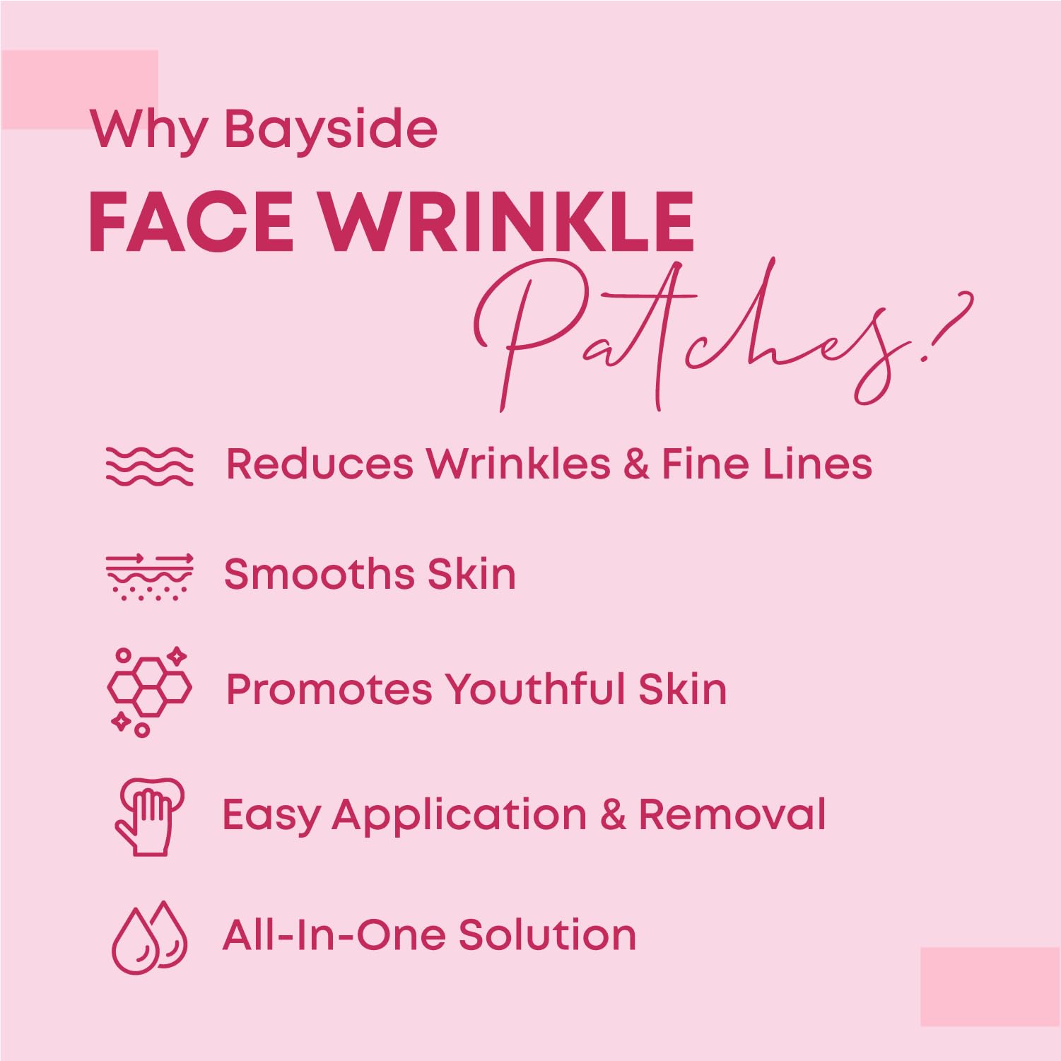 Bayside Cinta de Elevación Facial, diseño oculto para ojos con efecto suave.
