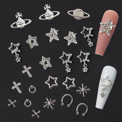 BBATT-HAPPY cross nail charm adds subtle elegance to designs
