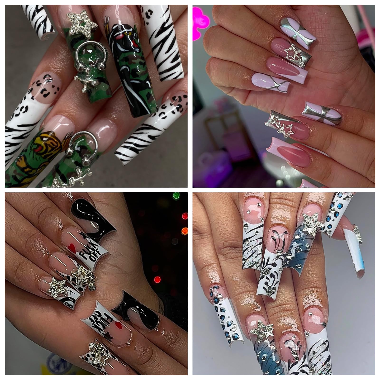 BBATT-HAPPY punk nail charm brings edgy shine to DIY nails