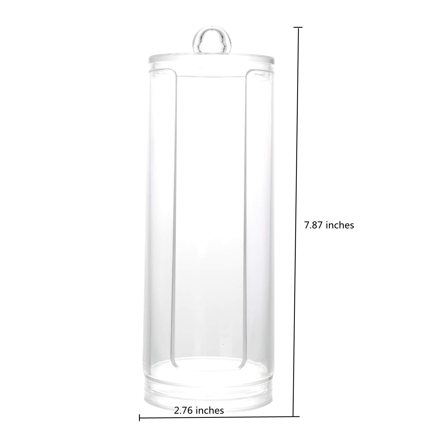 BBDOU cosmetic cotton pad holder clear detail showcases crystal-clear acrylic quality.