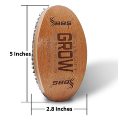 360 Wave Brush by BBS Best Beard Stuff shapes waves with a palm-friendly curved design.