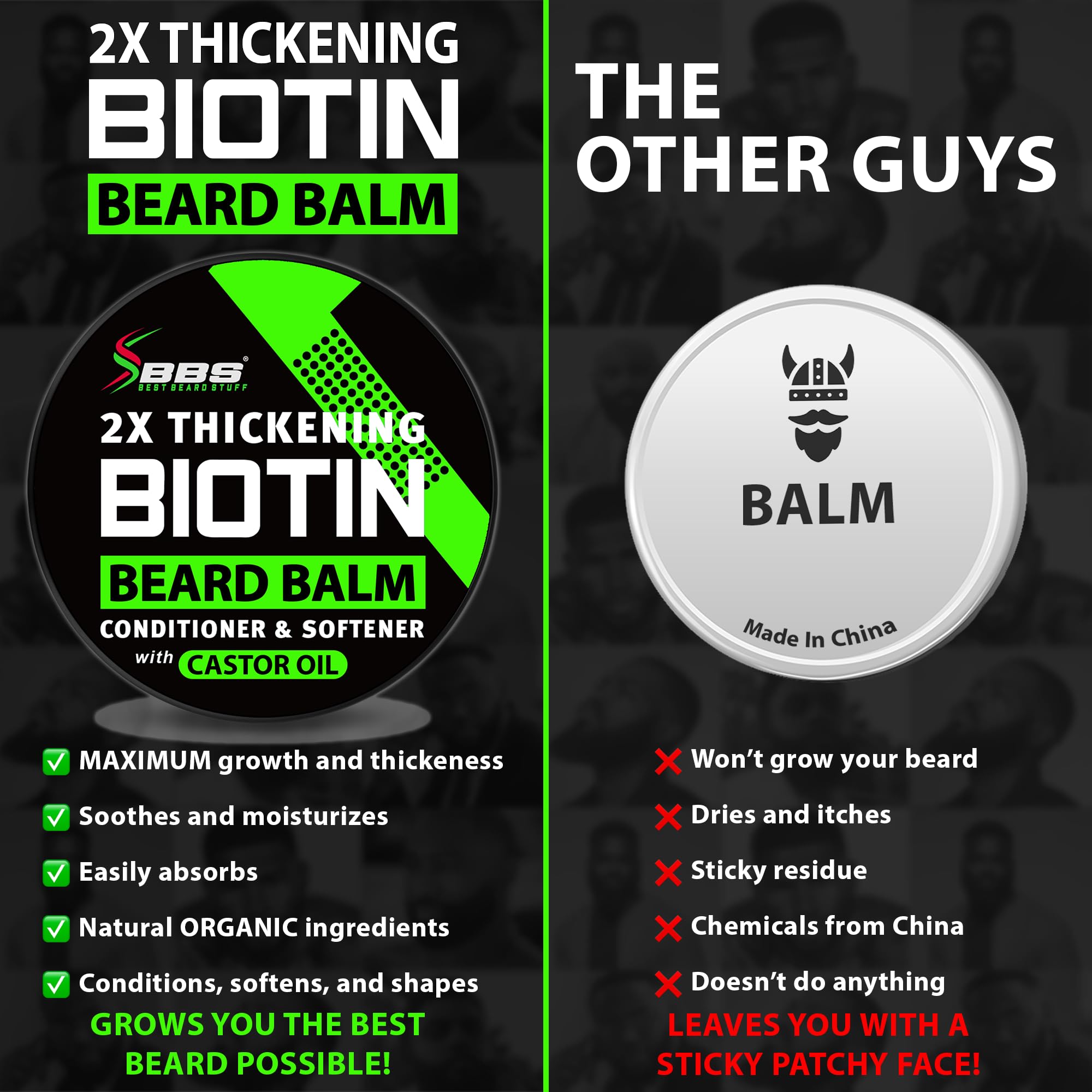 BBS Best Beard Stuff Packaging with cedar-vanilla-orange fragrance notes.