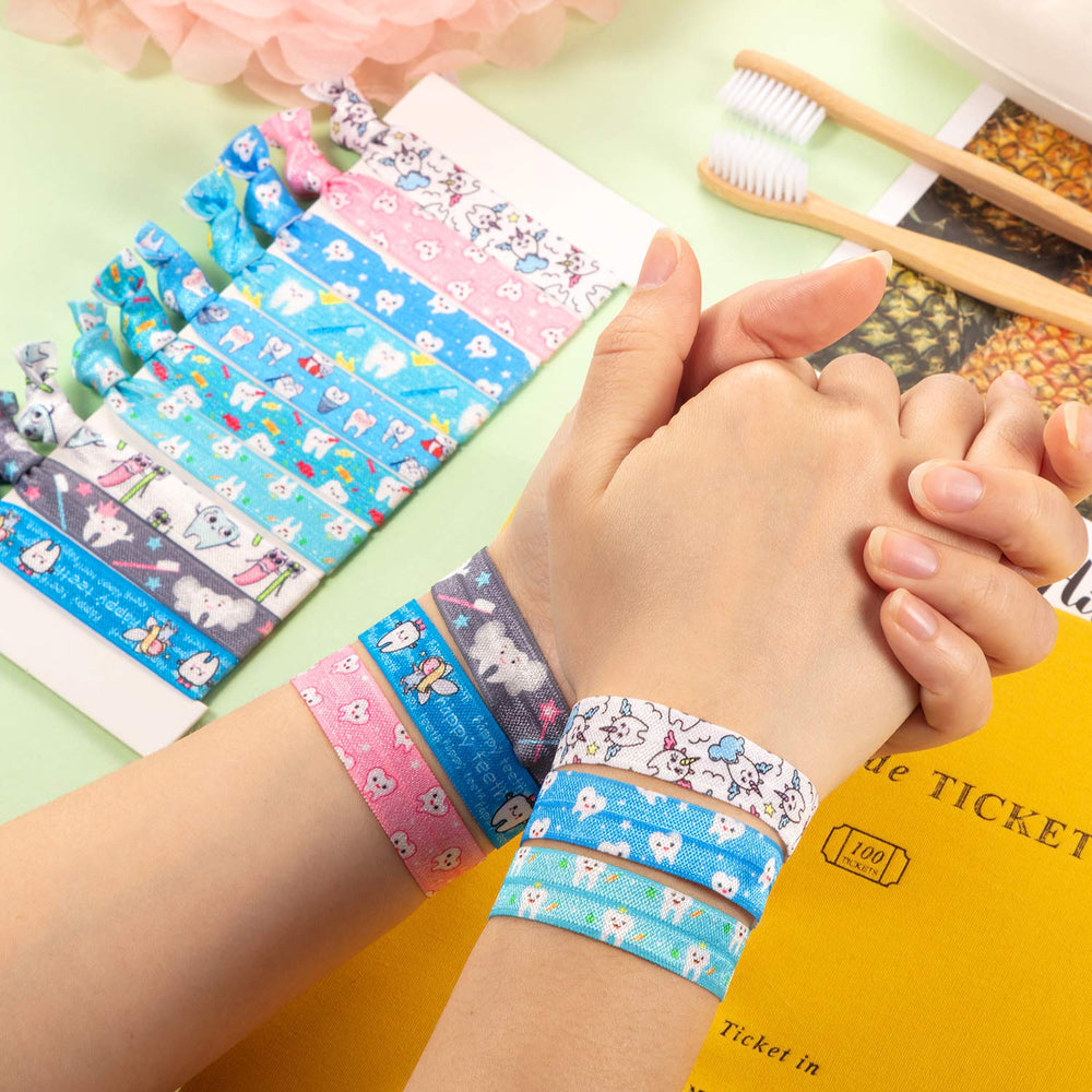 BBTO dental hair ties set displayed on cards for gifting