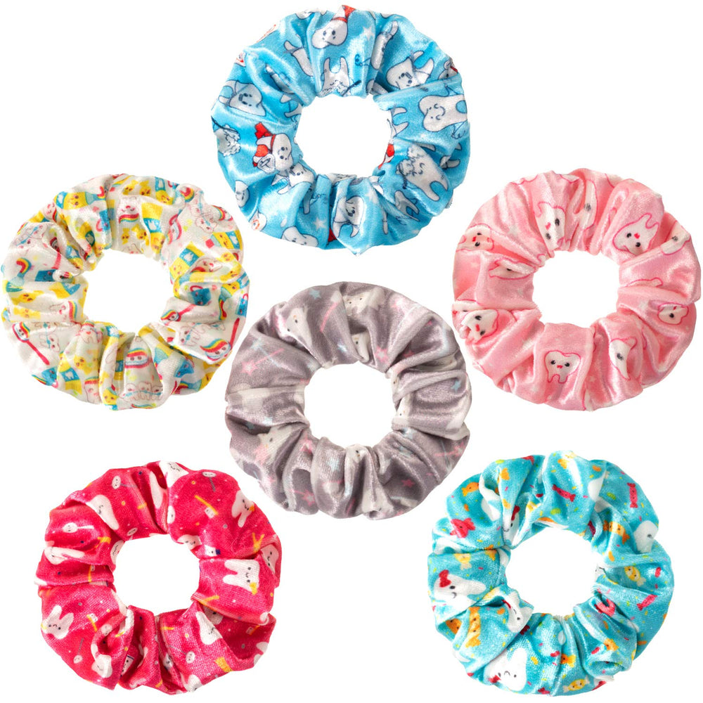 BBTO gomas para pelo de terciopelo con patrón diente, ideal para peinados duraderos.
