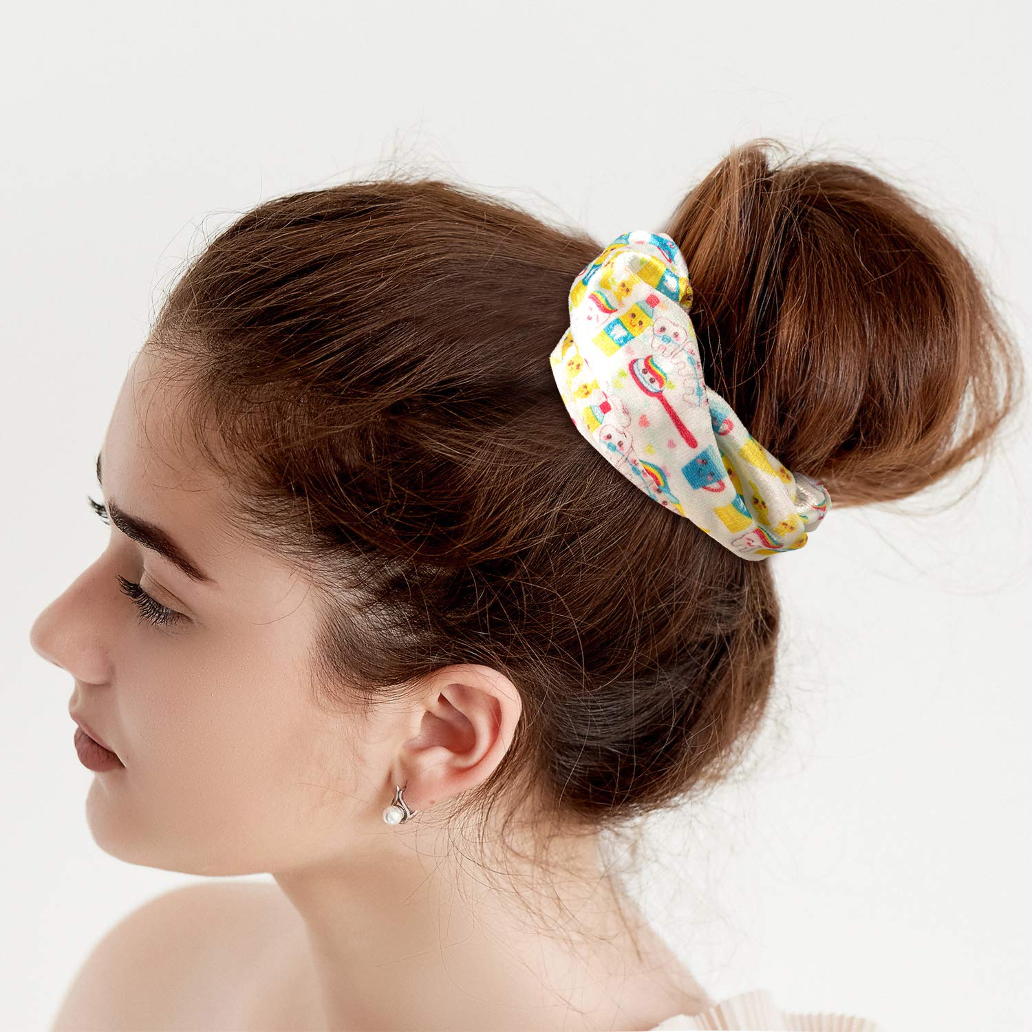 BBTO gomas pelo con patrón diente, perfectas para asistentes dentales y personal.