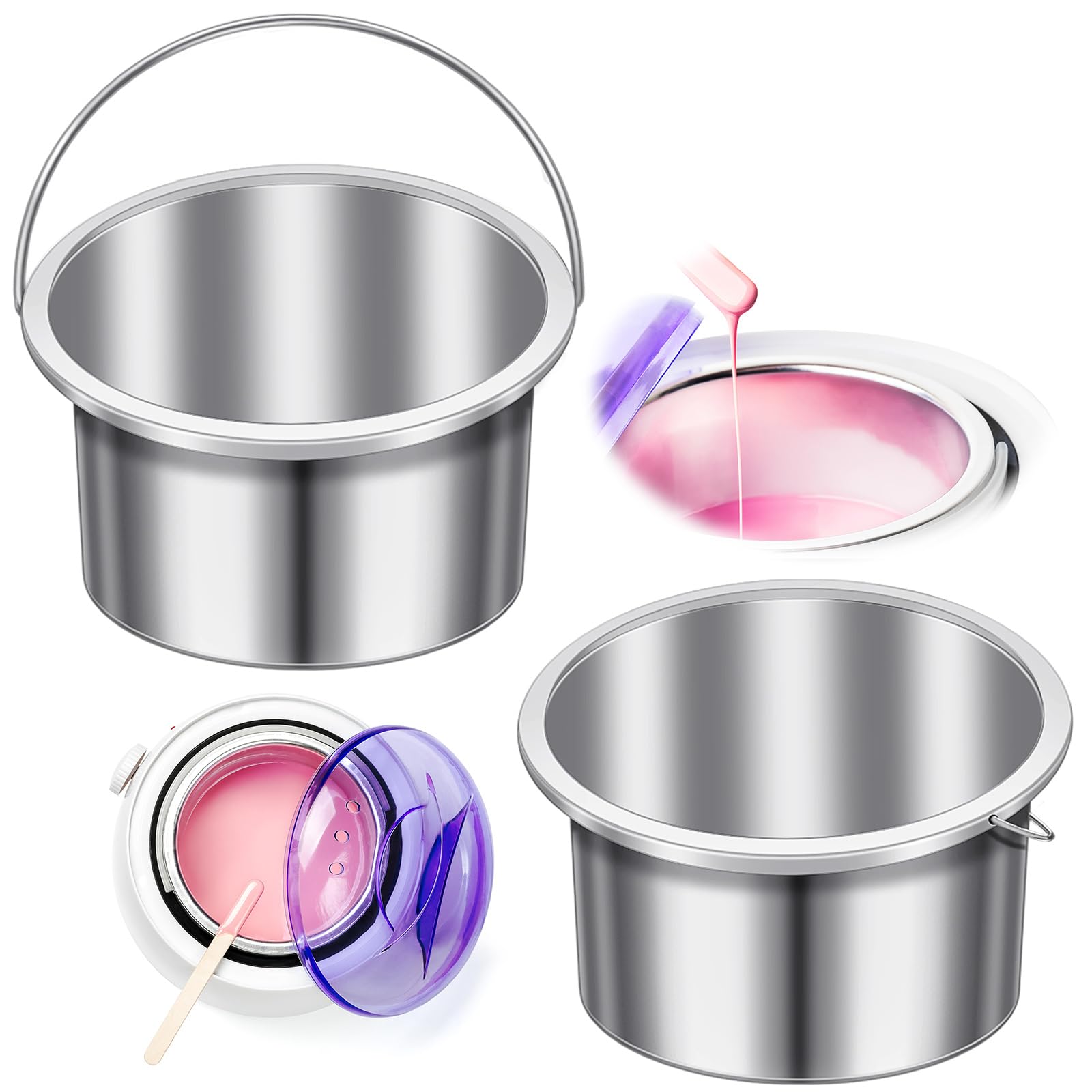 BBTO inner pot 14oz metal liner front view with durable non-stick surface