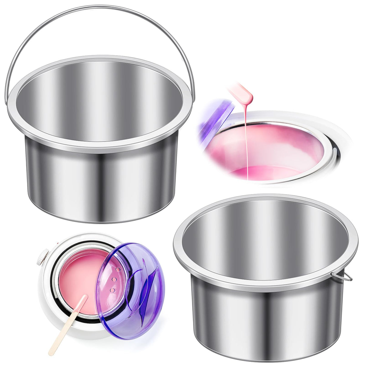 BBTO inner pot 14oz metal liner front view with durable non-stick surface