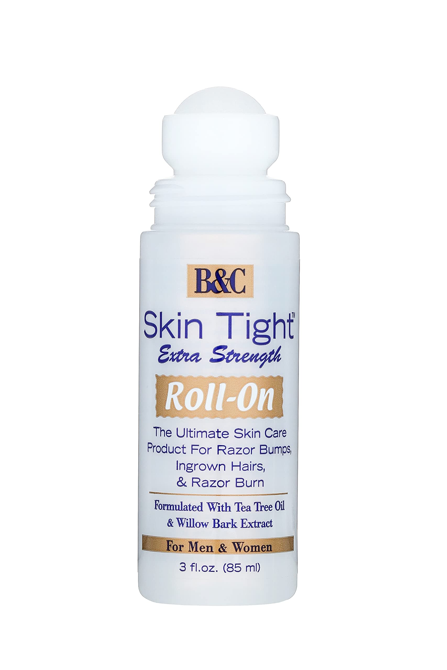 B&C Skin Tight Roll-On, textura suave que cuida la piel después del afeitado.