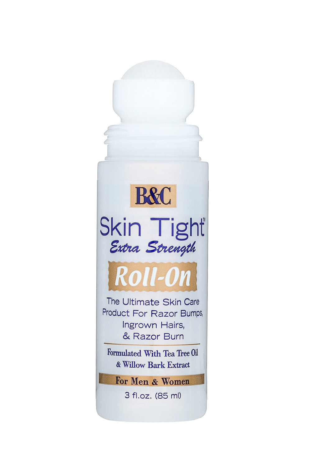 B&C Skin Tight Roll-On, textura suave que cuida la piel después del afeitado.