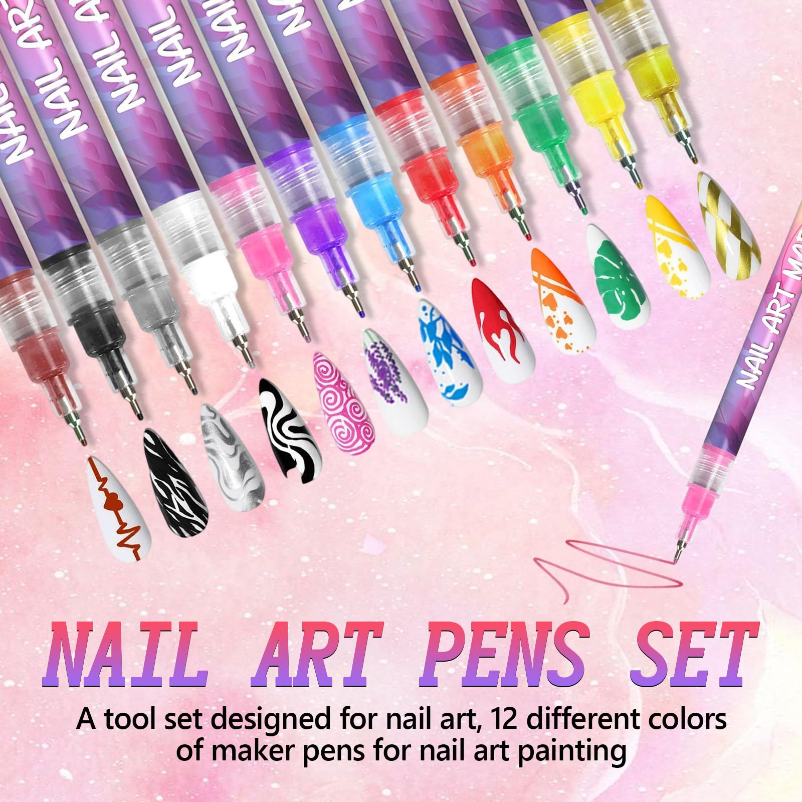 BCBU precision 0.5mm nail art tip enables fine detailed lines