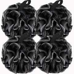 BCKENEY esponja ducha lufa suave con malla negra para exfoliación delicada