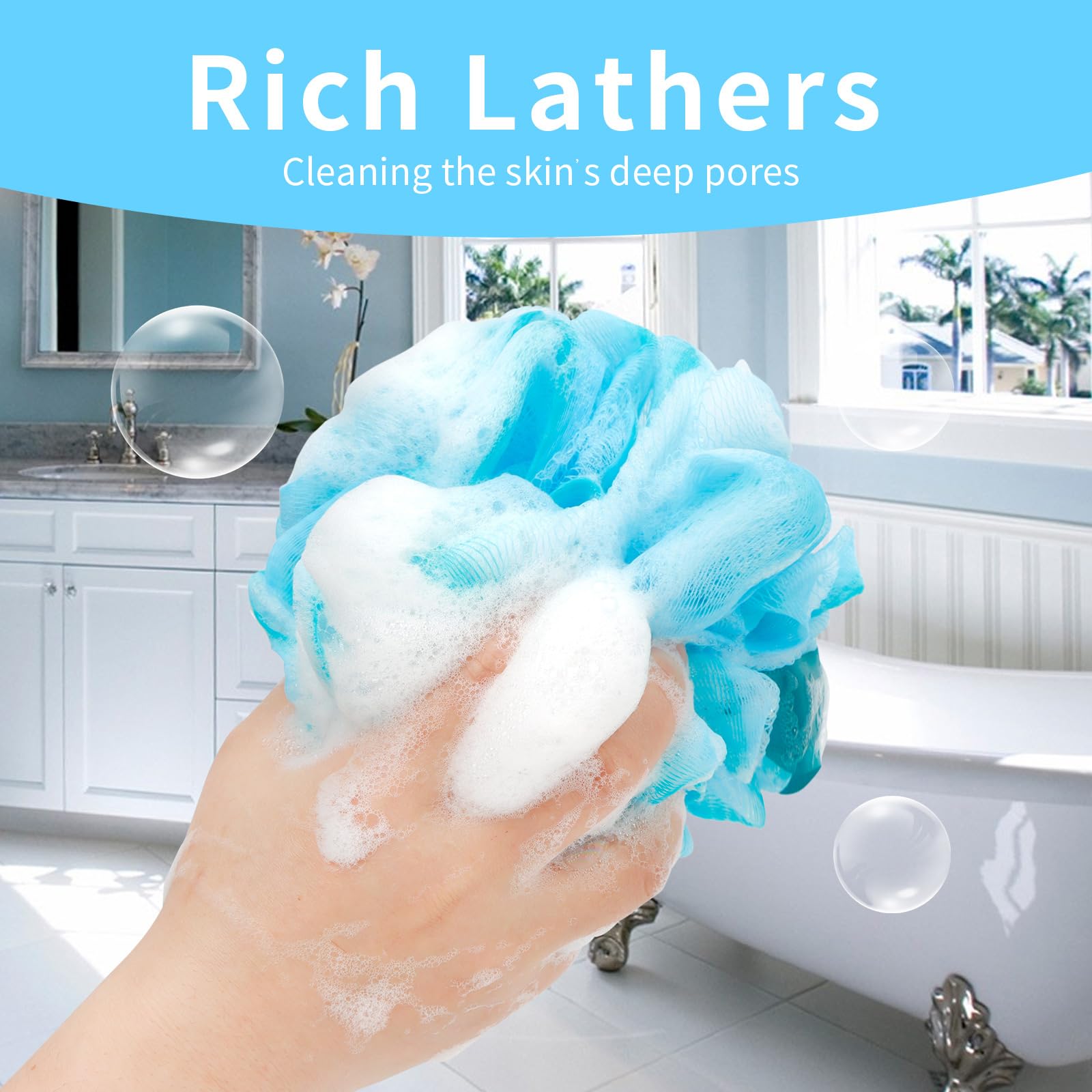 BCKENEY lufa para ducha bosque hada, diseño resistente para uso repetido.