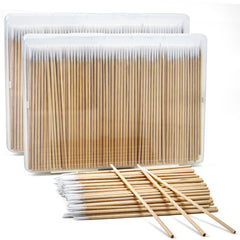 BCowos 800Pcs pointed cotton swabs with storage case for precise makeup application