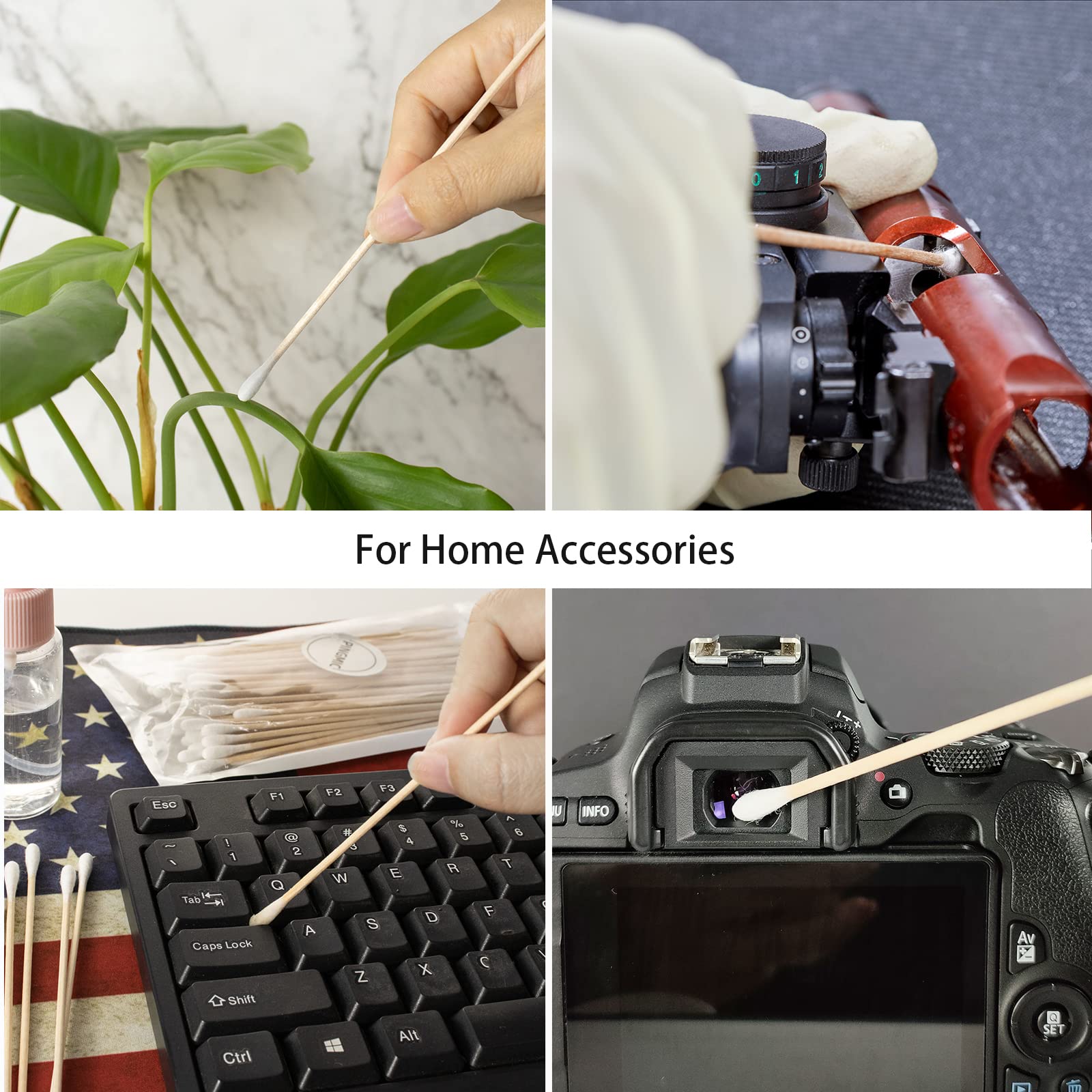 Bcowos cotton tips for crafts, arts, and home care.