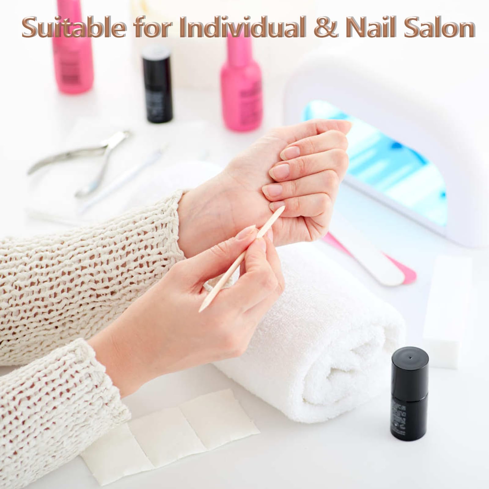 Bcowos wooden sticks suitable for salons and home nail maintenance.