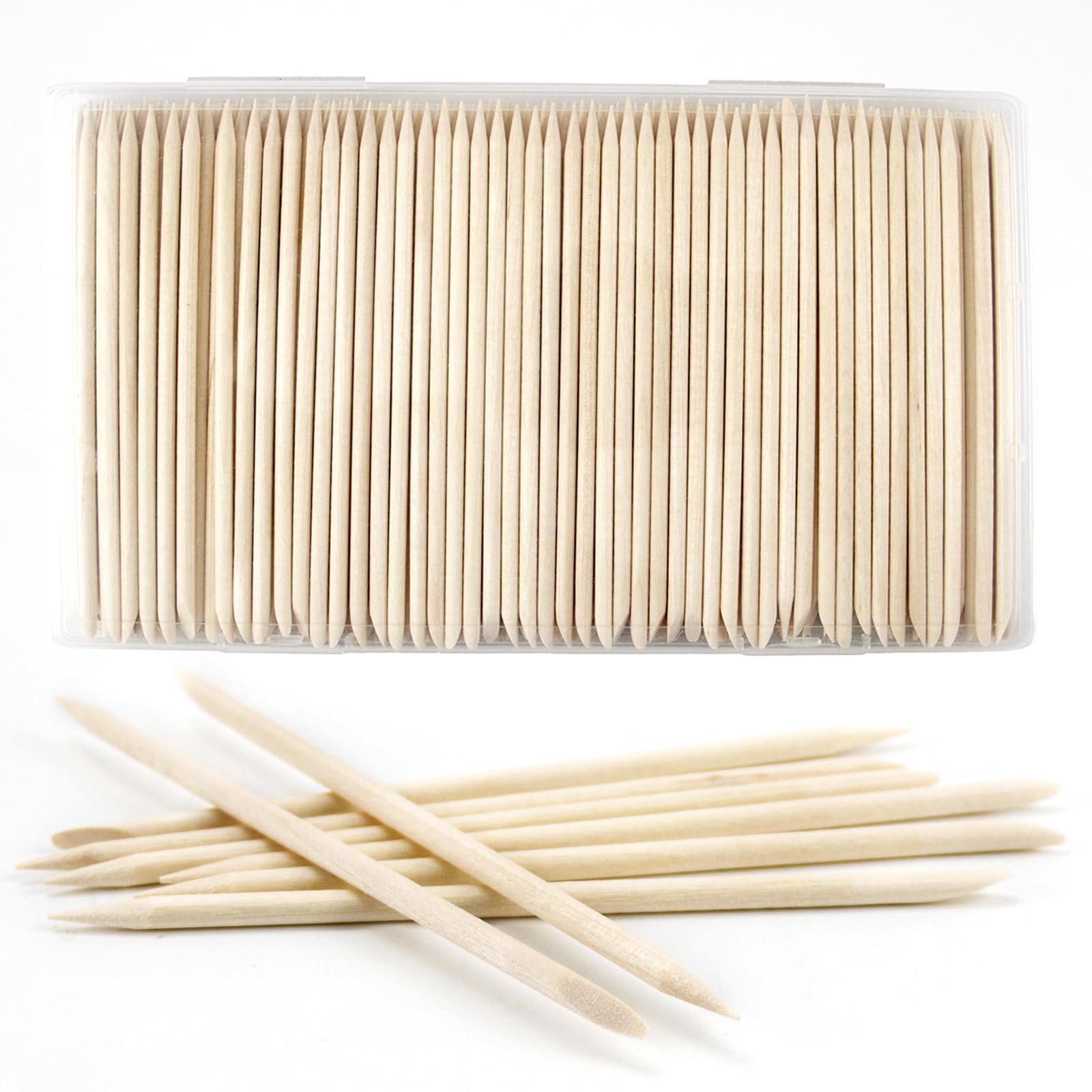 Bcowos orange sticks in case for convenient nail care on the go.